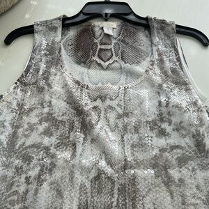 Chico`s Reptile Snakeskin Print Tank Top Chico size 1 small